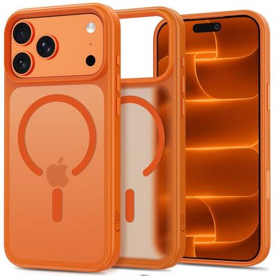 Husa Tech-protect Magmat Magsafe CC pentru iPhone 18 Pro / 17 Pro - mat Portocaliu