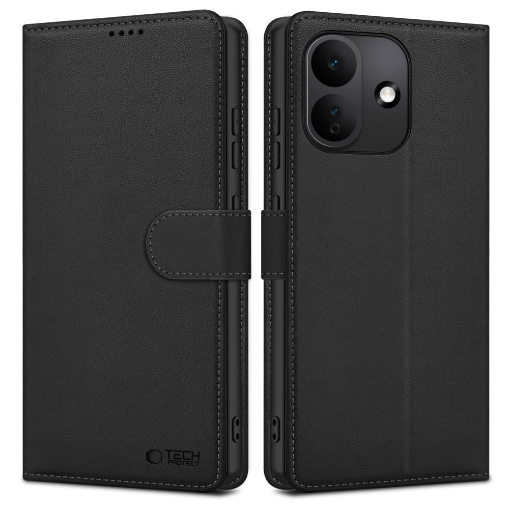 Husa Tech-protect portofel pentru Xiaomi Redmi Note 17 Pro 5G - mat Negru