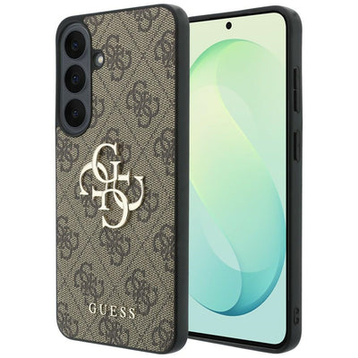 Husa Guess piele 4G Metal Logo pentru Samsung Galaxy S26 FE - Maro