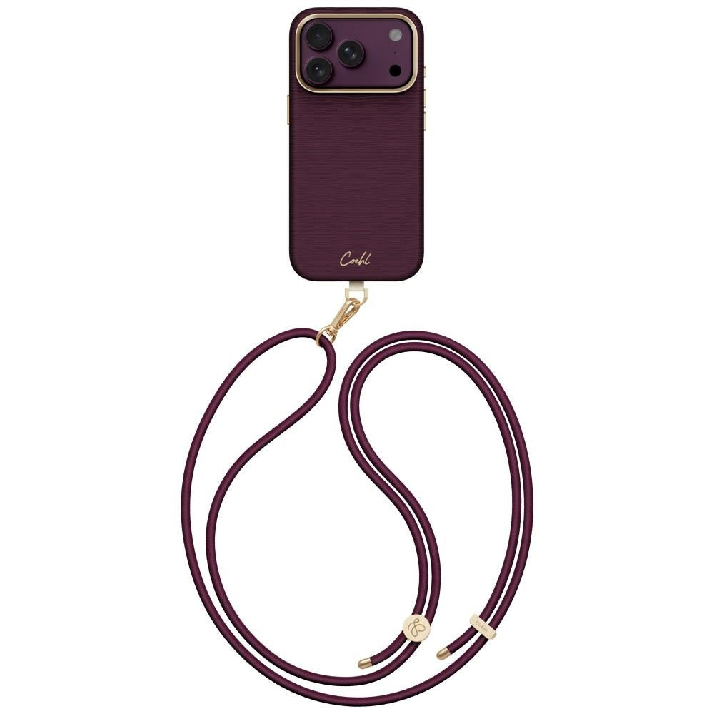 Husa Uniq Coehl Mirelle Magnetic Charging pentru iPhone 18 Pro / 17 Pro - Burgundy