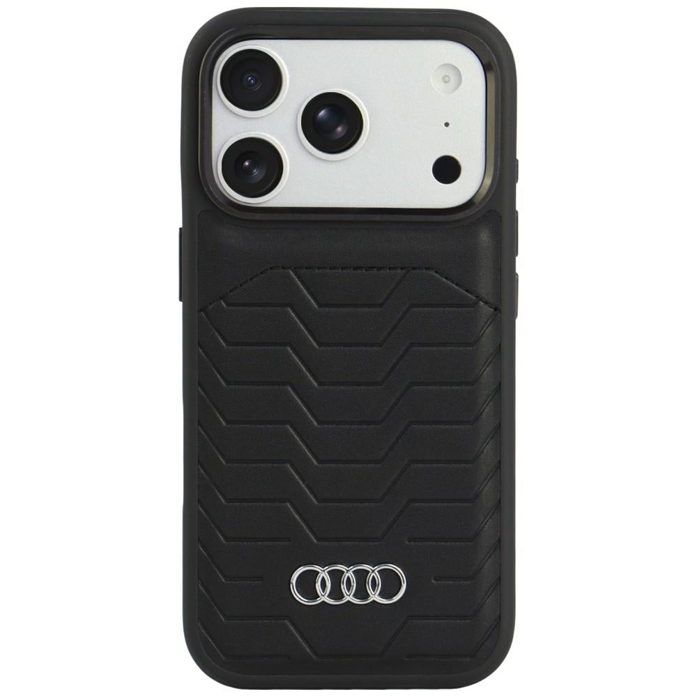 Husa Audi GT piele sintetica Magsafe pentru iPhone 18 Pro / 17 Pro - Negru
