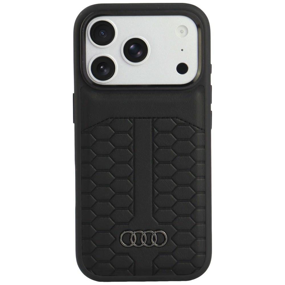 Husa Audi piele Magsafe pentru iPhone 18 Pro / 17 Pro - Negru