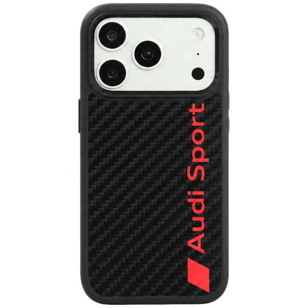 Husa Audi R8 Carbon Fiber Magsafe pentru iPhone 18 Pro / 17 Pro - Negru