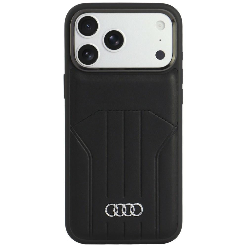Husa Audi piele sintetica Magsafe pentru iPhone 18 Pro Max / 17 Pro Max - Negru