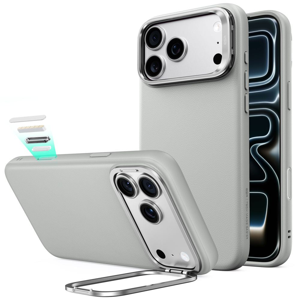 Husa ESR Atelier Kickstand Magsafe pentru iPhone 18 Pro / 17 Pro - Gri