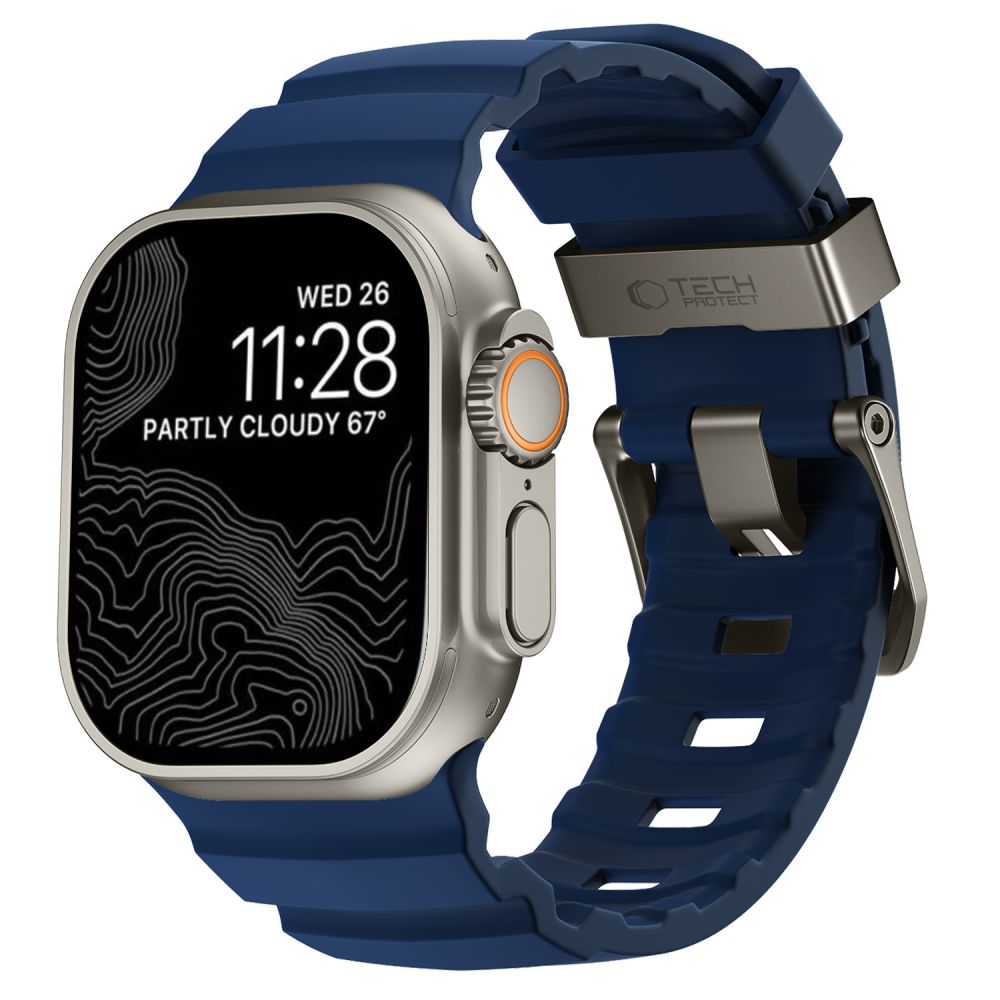 Curea Tech-protect Motion pentru Apple Watch 44 / 45 / 46 / 49 Mm - Albastru