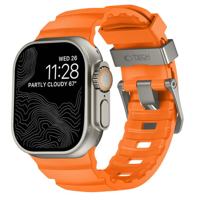 Curea Tech-protect Motion pentru Apple Watch 44 / 45 / 46 / 49 Mm - Portocaliu