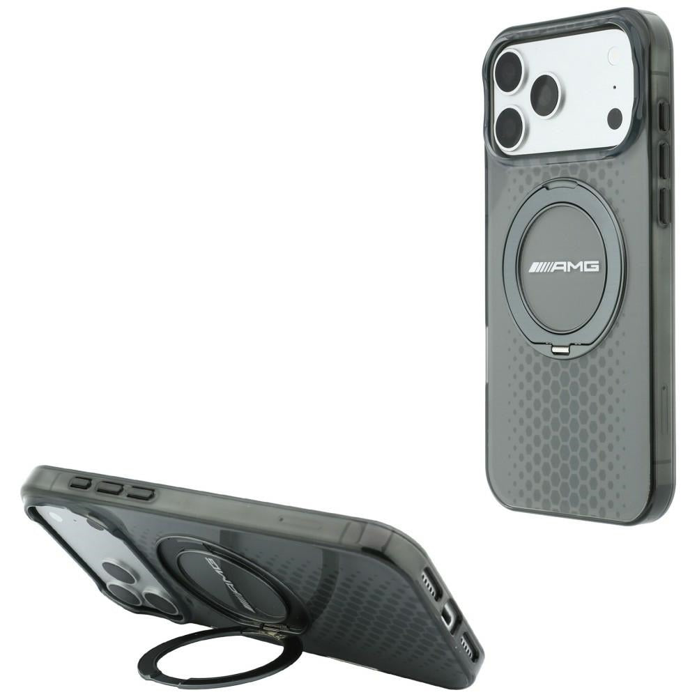 Husa Mercedes AMG IML Double Layer Urban Line cu Ring Stand Magsafe pentru iPhone 18 Pro Max / 17 Pro Max - Gri