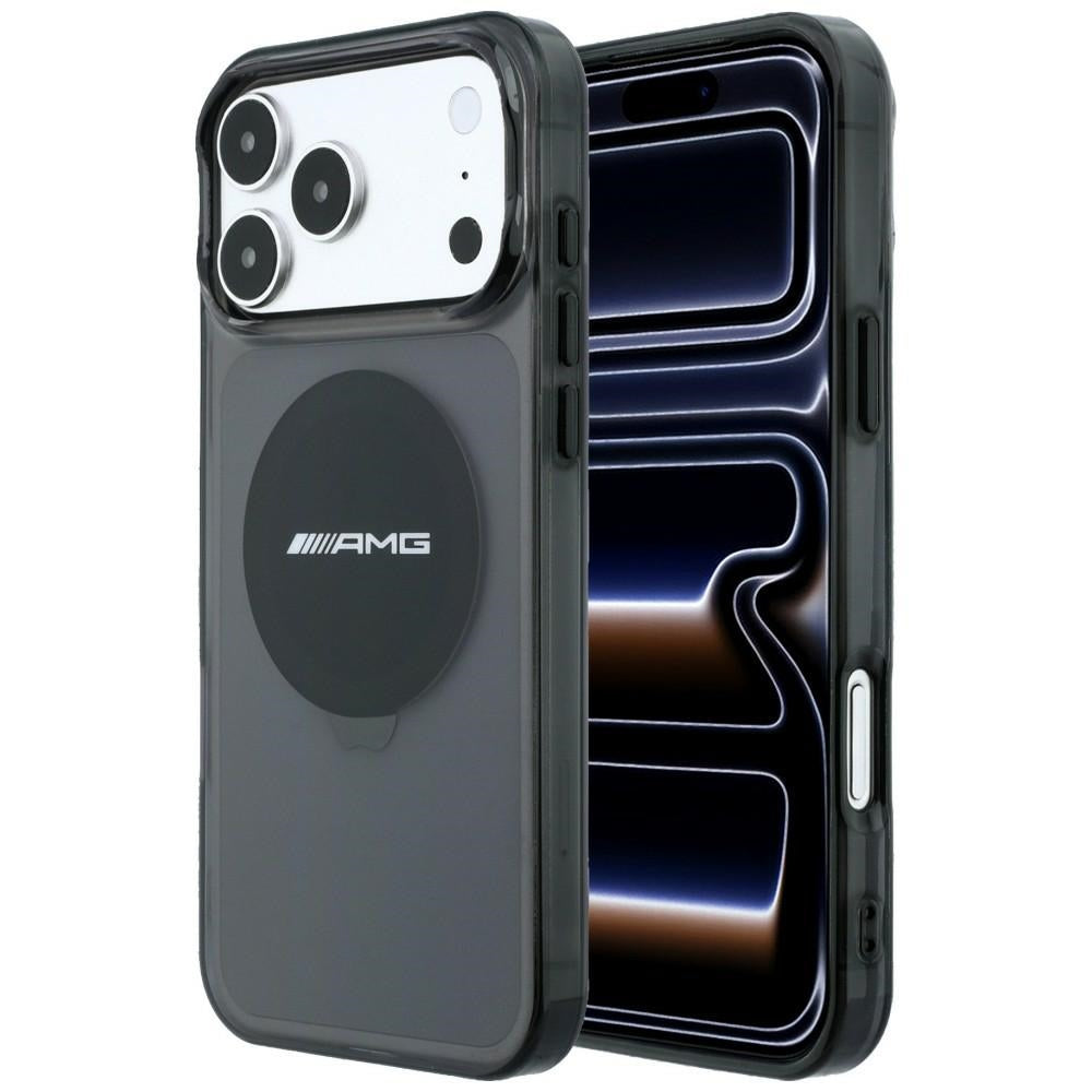Husa Mercedes AMG IML Transparent Bicolor Block Magsafe pentru iPhone 18 Pro Max / 17 Pro Max - Negru