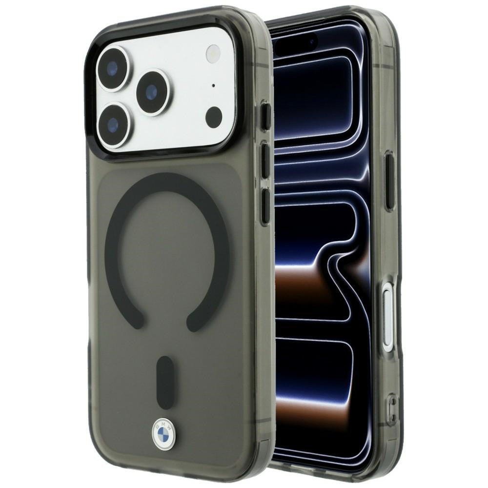 Husa BMW M IML Frosted Metal Logo & Trims Magsafe pentru iPhone 18 Pro / 17 Pro - Negru