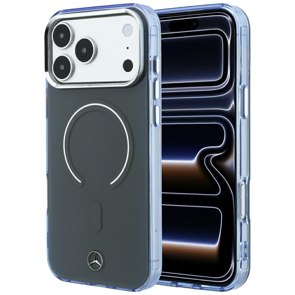 Husa Mercedes Double Layer Iconic Logo Magsafe pentru iPhone 18 Pro Max / 17 Pro Max - Gri inchis