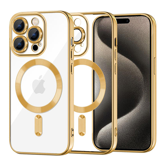 Techsuit - Luxury Crystal MagSafe - iPhone 15 Pro Max - Gold