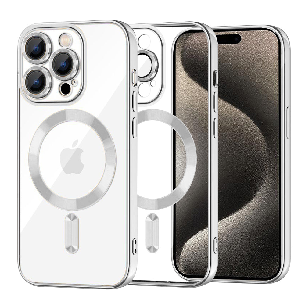 Techsuit - Luxury Crystal MagSafe - iPhone 15 Pro Max - Silver