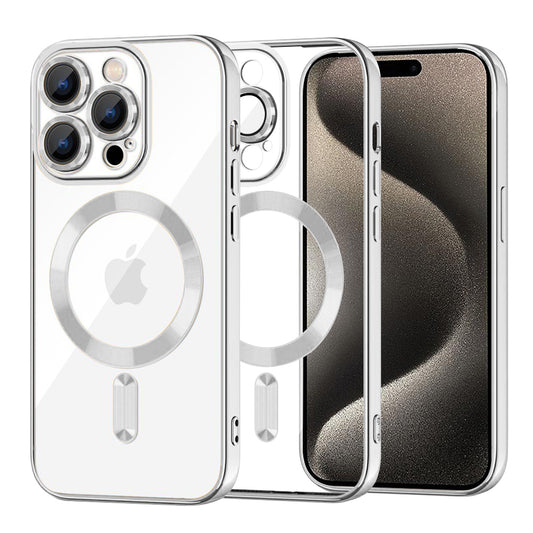 Techsuit - Luxury Crystal MagSafe - iPhone 15 Pro Max - Silver