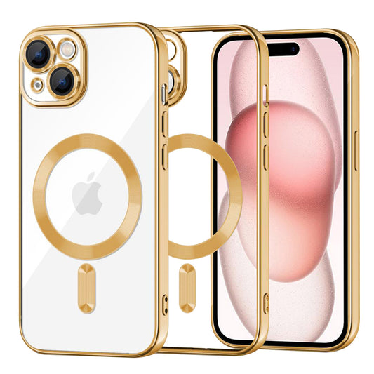 Techsuit - Luxury Crystal MagSafe - iPhone 15 - Gold