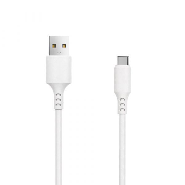Setty cablu USB - USB-C 1,0 m 3A Alb