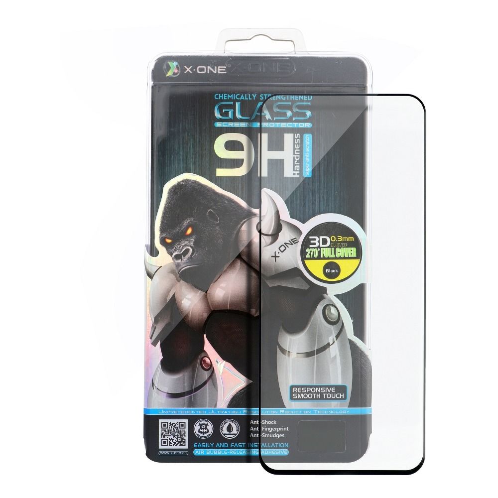 Folie X-one sticla - pentru iPhone X/Xs 3D acoperire completa Negru