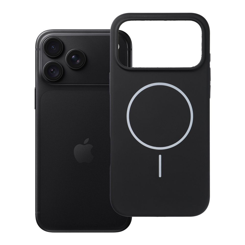 Husa pentru iPhone 18 Pro Max / 17 Pro Max Silicone 2mm (Big Hole) Compatible cu Magsafe Negru
