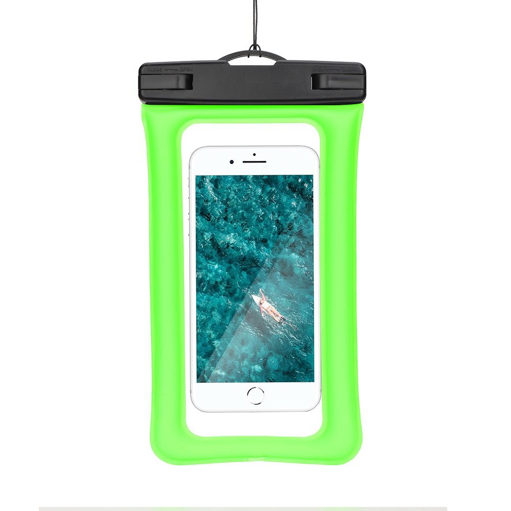 Husa Wwaterproof Bag pentru Mobile Phone cu Plastic Closing Airbag Verde