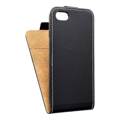 Husa Vertical Flip pentru iPhone 7 / 8 / SE 2020 / SE 2022 Slim Flexi Fresh Negru
