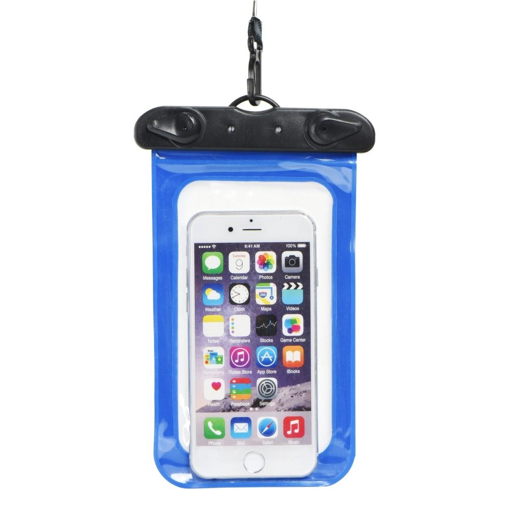 Husa Waterproof Bag pentru Mobile Phone cu Plastic Closing Albastru