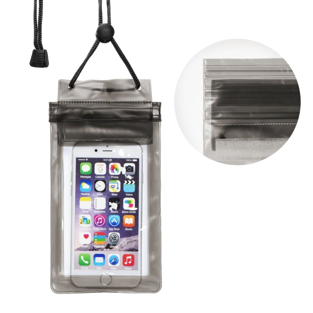 Husa Waterproof Bag pentru Mobile Phone cu Zipper Closing Negru