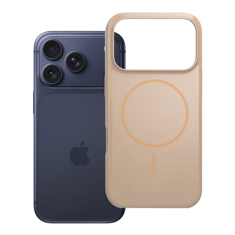 Husa Glossy Mag pentru iPhone 17 Pro / 18 Pro (Low Camera Edge) Compatible cu Magsafe Desert Auriu