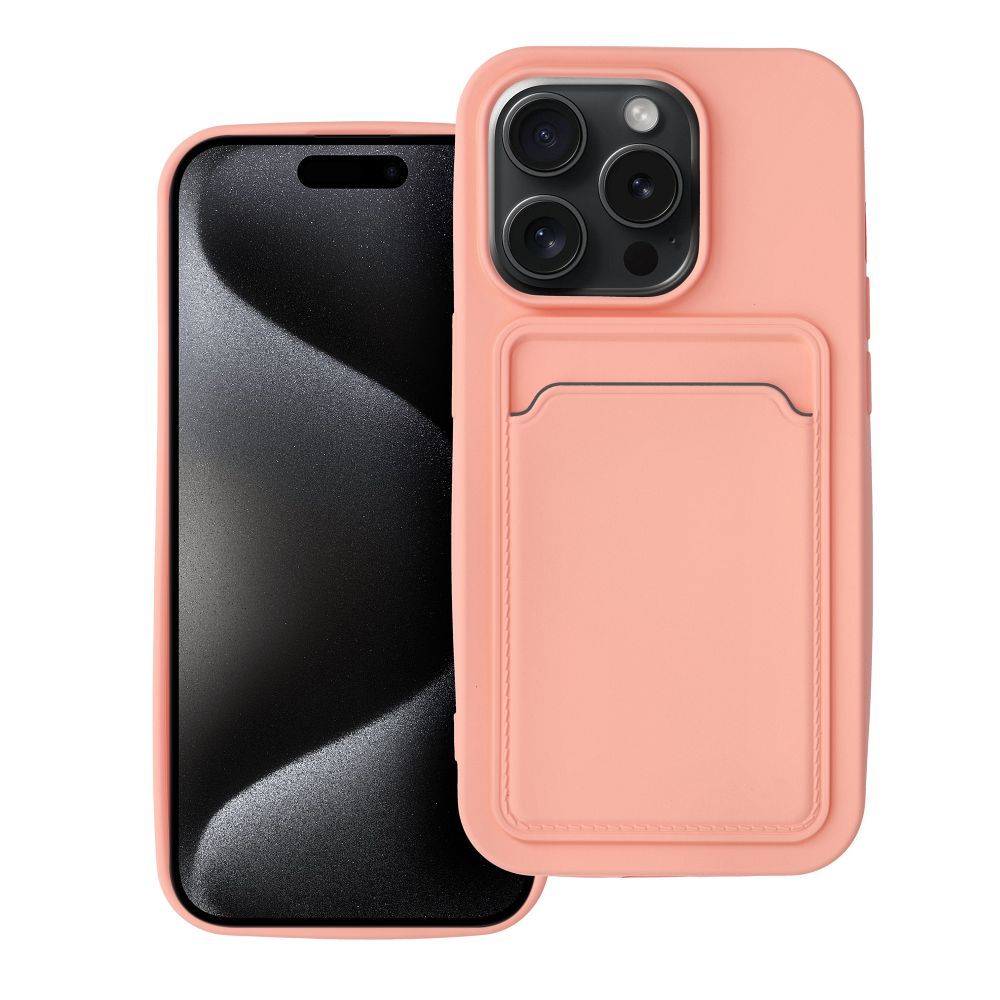Husa Card pentru iPhone 15 PRO Roz