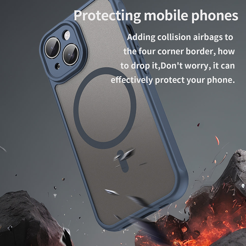 Techsuit - HaloFrost II MagSafe - iPhone 15 - Navy Blue