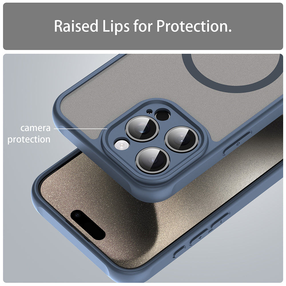Techsuit - HaloFrost II MagSafe - iPhone 15 Pro - Navy Blue