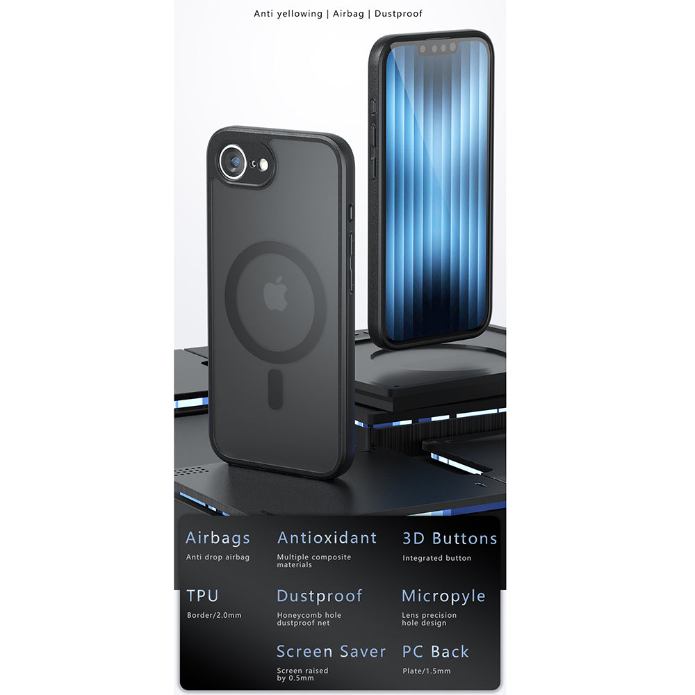 Techsuit - PureFrost MagSafe - iPhone 15 Pro - Frosted Black