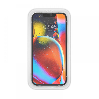 Folie Spigen sticla ALM Glass FC 2-pack pentru iPhone 13 / 13 PRO / 14 / 16E 6,1" Negru