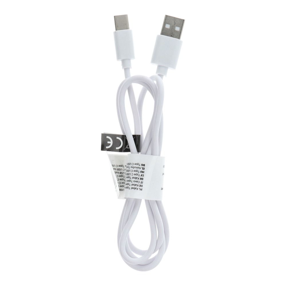 Cablu USB A To Type C 2.0 C366 (Connector Long: 8mm) 1 M Alb