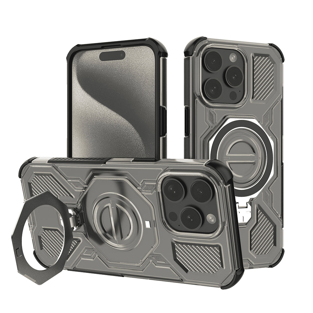 Techsuit - Carbon Shield PRO - iPhone 15 Pro - Smoke Black