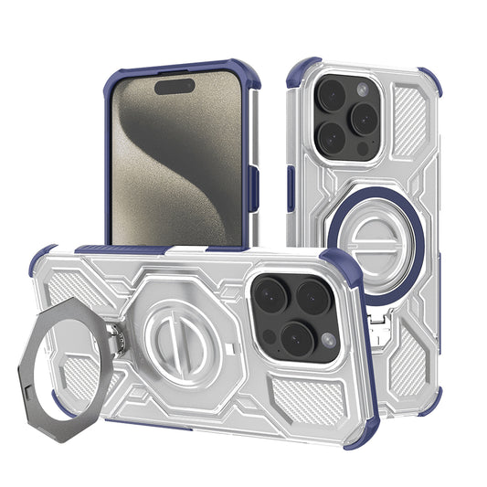 Techsuit - Carbon Shield PRO - iPhone 15 Pro Max - Blue Transparent