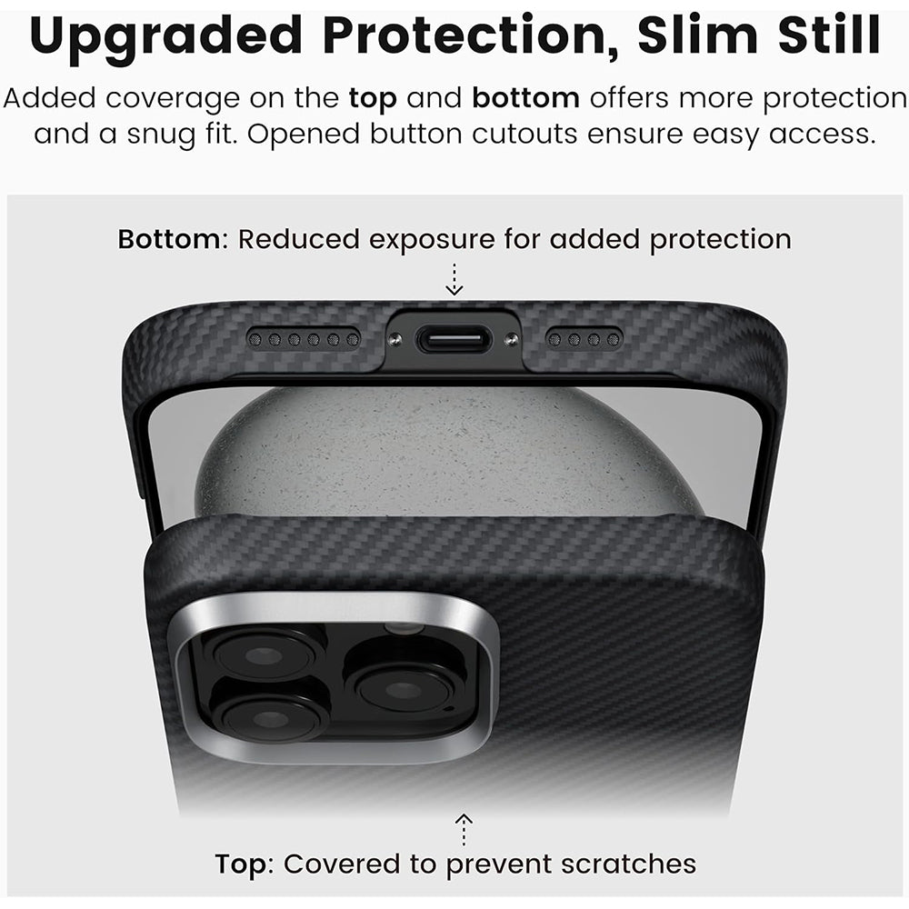 Techsuit - Aramid Fiber MagSafe - iPhone 16 Pro - Black