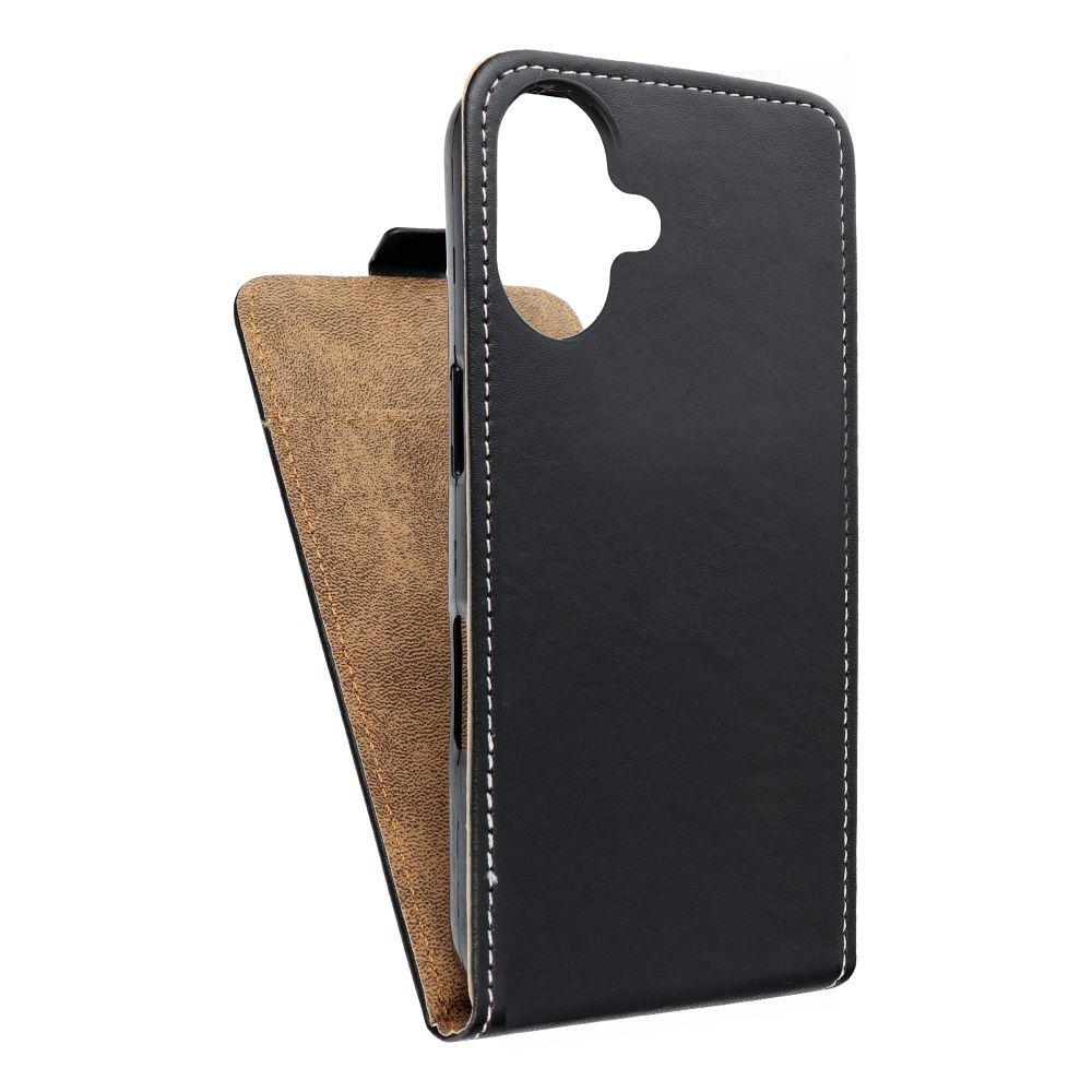 Husa Vertical Flip pentru iPhone 16 Slim Flexi Fresh Negru