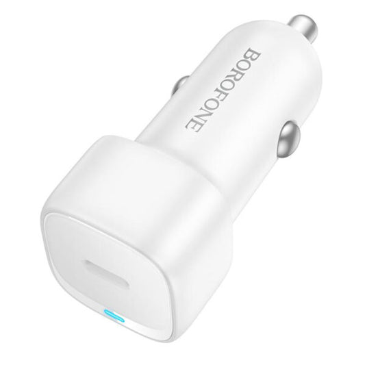 Borofone – Încărcător Auto Cloud (BZ34A) – Type‑C, Port Unic, 20W (PD/QC/FCP/AFC), ABS – Alb