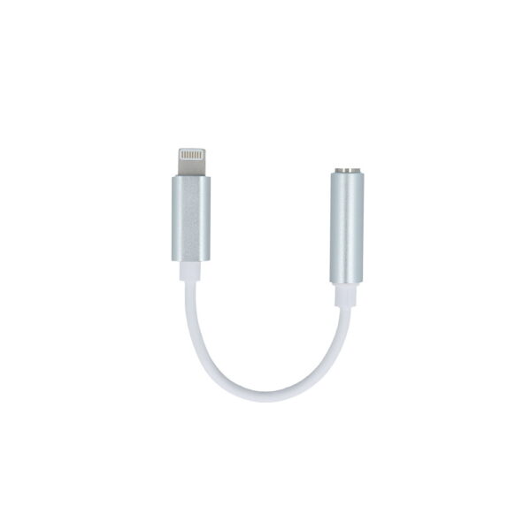 Setty adapter Lightning - audio jack 3,5mm Alb