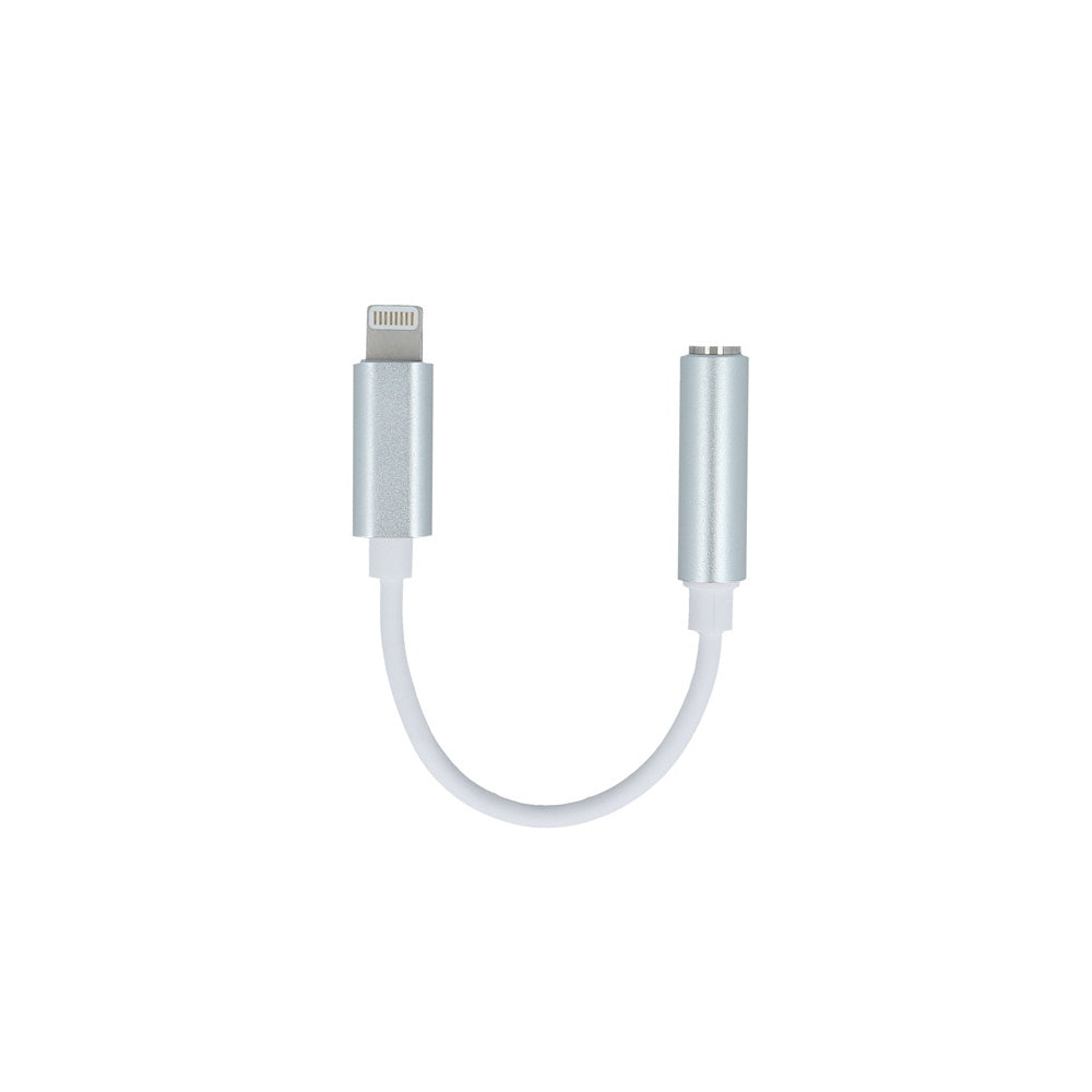 Setty adapter Lightning - audio jack 3,5mm Alb
