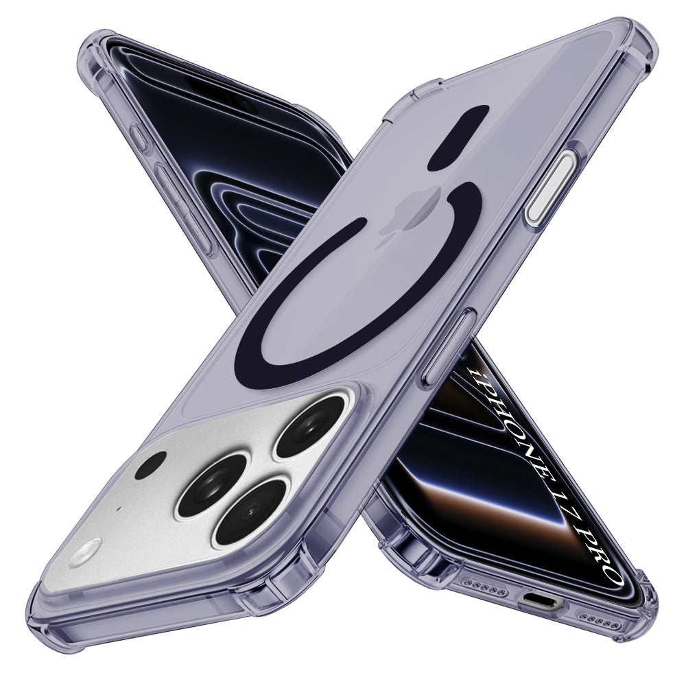 Techsuit - Shockproof Clear Silicone MagSafe - iPhone 17 Pro - Smoke Black