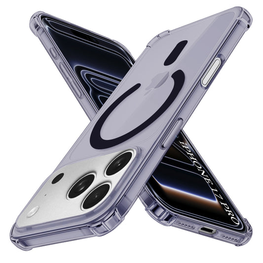 Techsuit - Shockproof Clear Silicone MagSafe - iPhone 17 Pro - Smoke Black