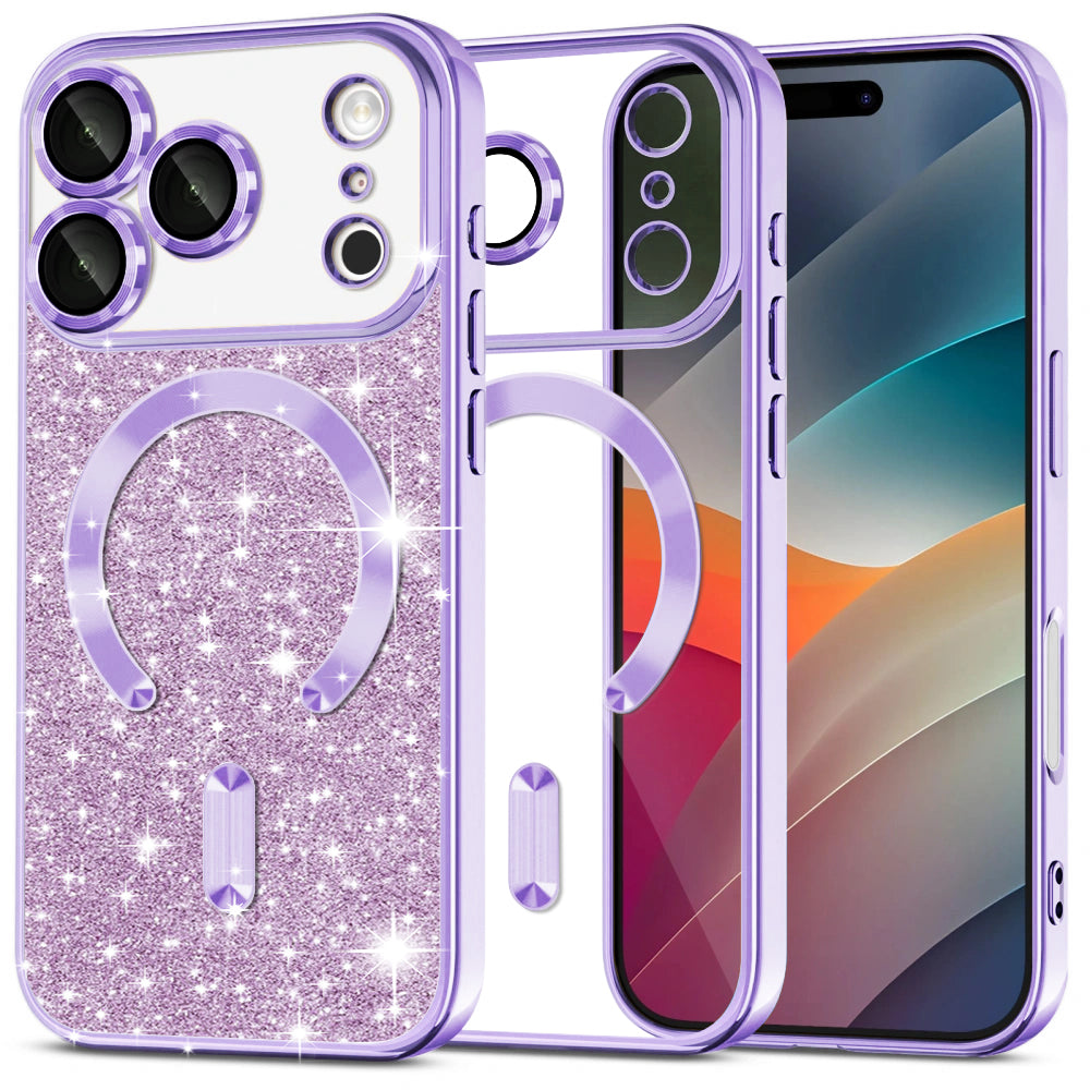 Techsuit - Luxury Glitter MagSafe - iPhone 17 Pro Max - Light Purple