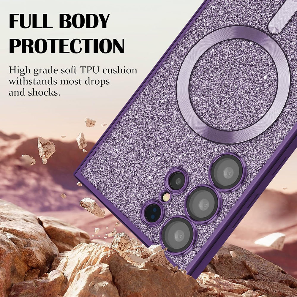 Techsuit - Luxury Glitter MagSafe - iPhone 17 Pro - Deep Purple