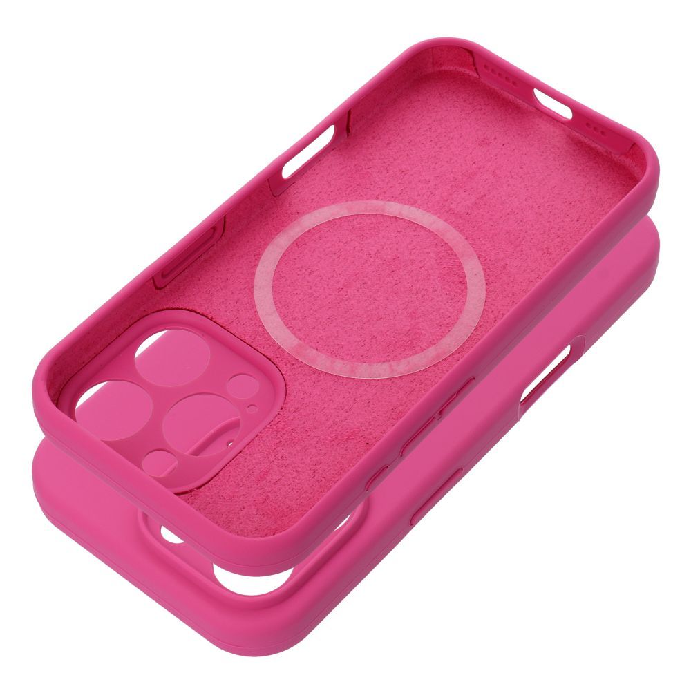 Husa pentru iPhone 15 PRO Silicone 2mm (Camera Protection) Compatible cu Magsafe Roz