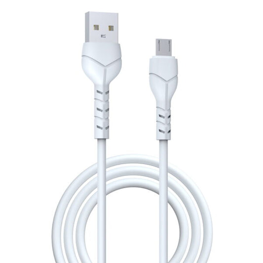 Devia cablu Kintone EC144 USB - MicroUSB 1,0 m 2,1A Alb