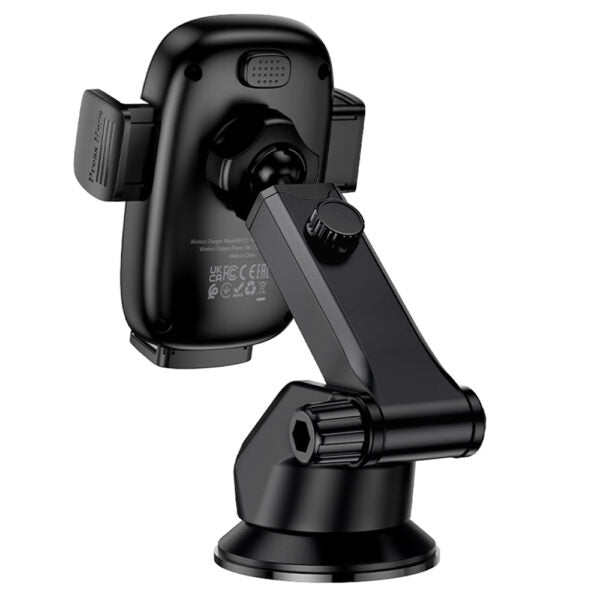 Borofone – Suport Auto cu Încărcare Wireless Follower (BH223) – pentru Parbriz/Bord, 15W, 4.5–7.0 inch – Negru