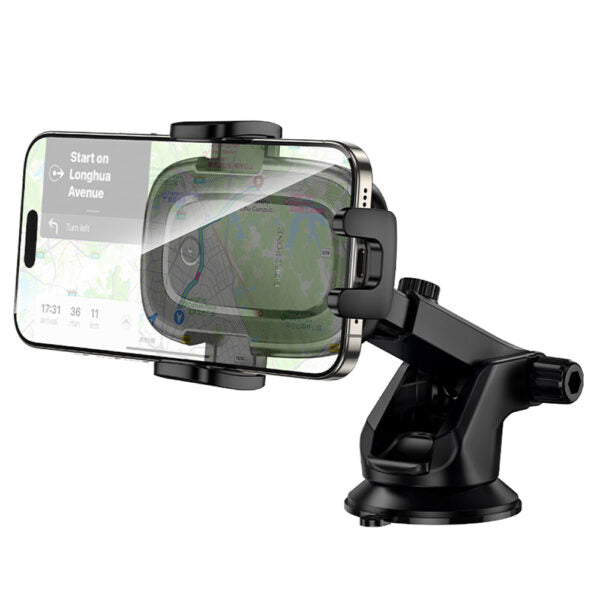 Borofone – Suport Auto cu Încărcare Wireless Follower (BH223) – pentru Parbriz/Bord, 15W, 4.5–7.0 inch – Negru