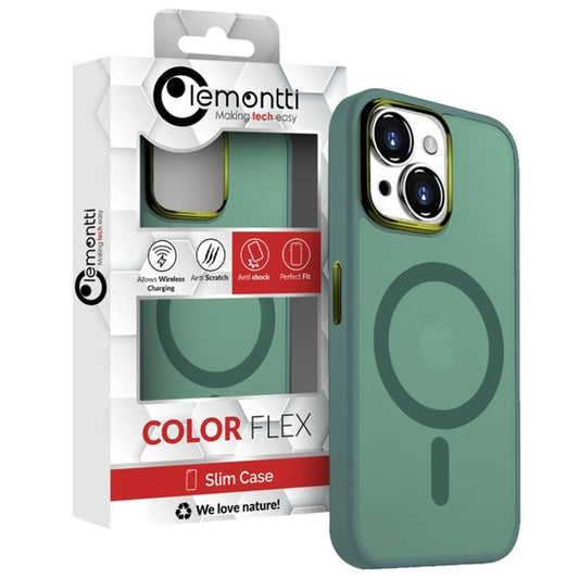 Lemontti Husa Guardian Magsafe iPhone 15 Plus Transparent/ Verde