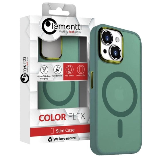 Lemontti Husa Guardian Magsafe iPhone 15 Transparent/ Verde